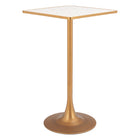 Zuo Spot Bar Table - Beige/Gold-Faux Terrazzo MDF square shape tabletop