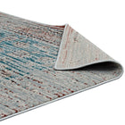 Modway Hesper Distressed Contemporary Floral Lattice Area Rug - 8 ft W x 10 ft L - Teal Beige/Brown-8