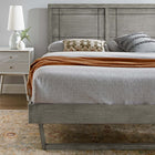 Modway - Marlee Bois Plate-lit complet avec cadre angulaire, Gris-Capacité de poids : 600 lb