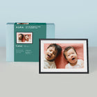 Aura Carver Mat Digital Photo Frame - Gravel-Sensors auto adjust brightness throughout the day and turn the frame off at nigh