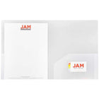 JAM Paper Heavy Duty 2-Pocket Presentation Folders - Clear - 6 Pack-Size: 9.5 x 11.625 inches | Easily fits 8.5" x 11" documents