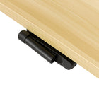 Ezywork Manual Height Adjustable Standing Desk - 48" x 24" - Black Frame / Bright Wood Table Top-Weight Capacity: 132 lbs