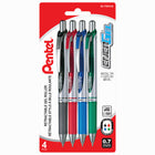 Pentel EnerGel Liquid Gel Pens - Retractable - 0.7mm - Assorted - 4 Pack-High performance ink technology combines the best qualities of liquid and gel ink for a super-smooth writing experience