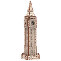Mr.Playwood - Puzzle STEM en bois 3D Big Ben - Lot de 215-Modèle STEM 3D écologique à assembler et personnaliser à l'école ou à la maison