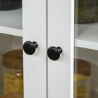 HOMCOM 61" H Kitchen Pantry Cabinet with Shelves and Soft-Close Doors - White-Colour: White 