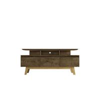 Manhattan Comfort Yonkers 62.99" Mid-Century Modern TV Stand - Rustic Brown-Mid-Century Modern TV Stands for Living Room and Bedroom use