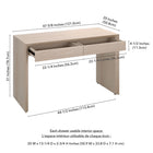 Hudson&Canal Pembroke 48'' Desk - Alder White-8