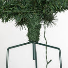 HOMCOM 2' Pre-Lit Small Christmas Tree with Red Berries 2-Piece Set - Green-Tree Colour: Green 