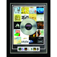 Genesis Discography Print with Platinum LP - Framed Print - 29" x 38"-Premium music memorabilia