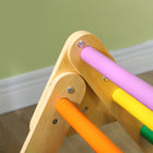 Qaba - Ensemble triangle Pikler 3 en 1 avec rampe - multicolore-Supporte jusqu'à 110 lb (50 kg), convient à un enfant de 18 à 48 mois 