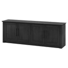 Hudson&Canal Thornwell TV Stand for TV's up to 78" - Black Grain-The top has a weight capacity of 75lbs, middle shelves can hold 25lbs, lower shelves support 50 lbs