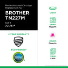 CIG Brother TN227M Remanufactured Toner Cartridge - High Yield - Magenta-2300