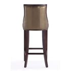Manhattan Comfort - Tabouret de bar Fifth Avenue 19" traditionnel en similicuir bronze et noyer - lot de 3-22,5 po L x 22 po l x 45 po H