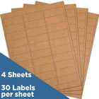 JAM Paper Mailing Address Labels, 1 x 2 5/8, Brown Kraft, 4 sets of 120 (4513701g)-Size: 2-5/8" x 1"