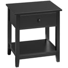HOMCOM Modern 13.8" Nightstand - Black-Modern style complements any home décor