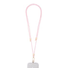 Evry - Sangle téléphone bandoulière en corde - Rose/Or-Vient avec une plaque
