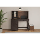 Whalen 48" Ansel Desk with Hutch-Matte Black hardware