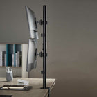 IntekView MS200 Vertical Pole Mount Dual-Screen Monitor Mount -Portrait and landscape orientation to accommodate different viewing needs