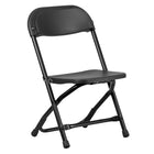 Flash Furniture Kids Plastic Folding Chair, Black Powder Coated Frame Finish, (YKIDBK)-Kids Plastic Folding Chairs