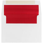JAM Paper A6 Foil Lined Invitation Envelopes - 4.75" x 6.5" - White with Red Foil - 50 Pack-Colour: White with Red Foil Lining, Foil gives envelope natural looking shine
