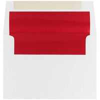 JAM Paper A6 Foil Lined Invitation Envelopes - 4.75" x 6.5" - White with Red Foil - 50 Pack-Colour: White with Red Foil Lining, Foil gives envelope natural looking shine