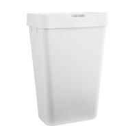 Rubbermaid 12.2 Gallon Touch Top Trash Can - White -Oversized One-Touch Button: Makes it easy to open and ensures a one-click, tight close. Plus, the 12.2 gallon capacity is compatible with standard 13-gallon liner bags.