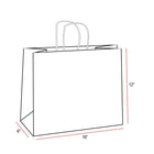 Eddie's - Sacs à provision en papier recycle - 16 po x 6 po x 12 po - Blanc - Paquet de 100-Blanc