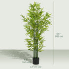 HOMCOM - Arbre de bambou artificiel 5 pi en pot - vert - lot de 2-Un pot de pépinière stable offre une base solide 