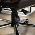 HOMCOM PU Leather Executive Reclining Office Chair with Arms - Coffee-360-degree swivel casters for smooth movement