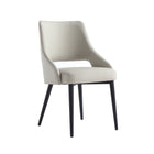 Manhattan Comfort Tremont 21.7" Modern Leatherette Upholstered Dining Chair - Stone - Set of 2-Weight Capacity: 275 lb. Each