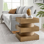 Modway Perpetuate Totem End Table - Caramel Ash-Mango Wood and Plywood Construction