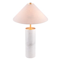 Zuo Ciara Table Lamp - Beige/White-MAX 25W G50 shape E12 socket Light Bulb x2 (Not Included)
