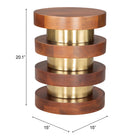 Zuo Marigot Side Table - Walnut-6
