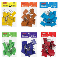 JAM Paper - Assortiment de pinces à baguette colourées - grandes - 1 1/2 po (41 mm) - couleurs arc-en-ciel assorties - 72 pinces/paquet-Couleur : Couleurs arc-en-ciel assorties (Rouge, Jaune, Orange, Vert, Bleu, Violet) | Fabriquées en acier trempé pour une prise ultra solide