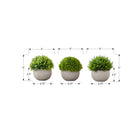 Monarch Specialties 5" Artificial Indoor Grass - Table - Grey Pots - Set of 3-These easy-care indoor table plants are made from the highest quality materials and require no maintenance or watering, for a sustainable and environmentally friendly decorative accents that will last a lifetime