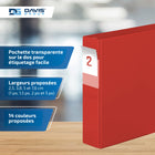 Davis Group Super économie, Reliure à anneaux en “D” inclinés 2 po, paquet de 6 – Rouge-Anneau En D, Non Verrouillable
