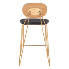 Zuo Georges Counter Stool - Grey/Gold - Set of 2-3 year limited warranty