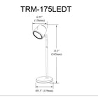Dainolite Tram Modern Desk Lamp - Matte Black-Colour Change Temperature