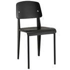 Modway Cabin Dining Side Chair - Black-Powder-coated tubular steel frame