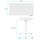 ShoppingAll Height Adjustable Electric Standing Desk with Splice 48 x 24 Inch Tabletop Board - White-Motor noise less than 55dB and adjustment speed of 20mm/s.