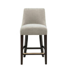 Manhattan Comfort Beever 18.9" Modern Chenille Upholstered Counter Stool - Taupe-Modern Counter Stool with Backrest Perfect for Counter and Kitchen Use