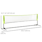 Soozier Portable Badminton Net - 14'-Quick setup with evident side sleeves
