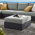 Modway - Tahoe Terrasse extérieure Aluminium revêtu en poudre Ottoman in Gris gris-Rembourrage en mousse dense