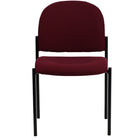 Flash Furniture – Chaise empilable en tissu avec structure en acier, bourgogne-Chaise d'invité