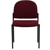 Flash Furniture – Chaise empilable en tissu avec structure en acier, bourgogne-Chaise d'invité