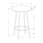 Monarch Specialties 2310 Home Bar - 30"Dia/Espresso Marble/Coffee Metal- Product dimensions: 30 in. L x 30 in. W x 42 in. H