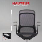 Staples - Fauteuil de travail en mailles - noir-Roulettes doubles pivotant sur 360° glissant facilement sur la plupart des tapis, non recommandées sur les planchers de bois franc et le carrelage