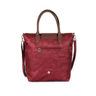 Karla Hanson Millie Women's Rose Print Foldable Shopping Bag - Wine-Wine, vegan faux leather, nylon