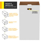 Gritt Commercial - Poubelle et conteneur de recyclage en carton ondulé - 151 L - Paquet de 10-Entièrement réutilisable (se plie à plat pour un rangement facile), recyclable et jetable
