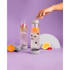 Sparkel Premium Water Bottle -Dishwasher Safe - The top and bottom caps are removable for easy fruit and ingredient insertion, removal, and cleaning.
